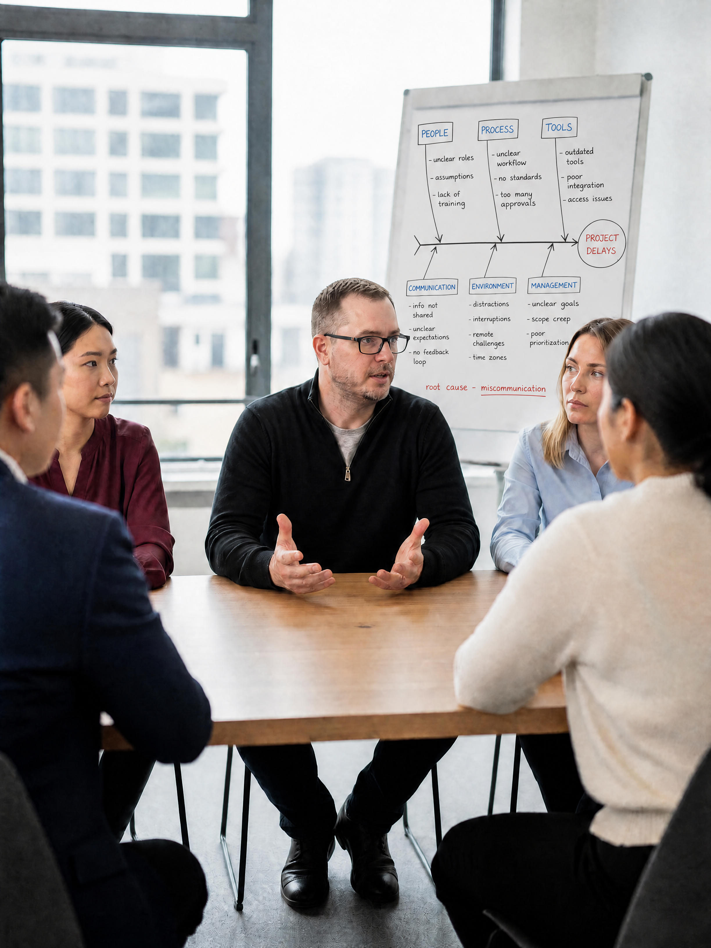 Christopher Paul leading a working session with his team